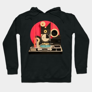 Retro Turntable Vintage Audio Record 3 Hoodie